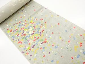 アンティーク　草花模様　着尺反物